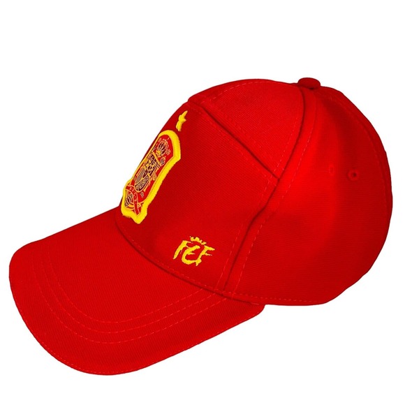 FEF Spain Sports Soccer National Team Red Hat Cap Adjustable Rare OSFA Licensed - Picture 2 of 6